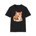 Cat eating Cheeseburger T-Shirt