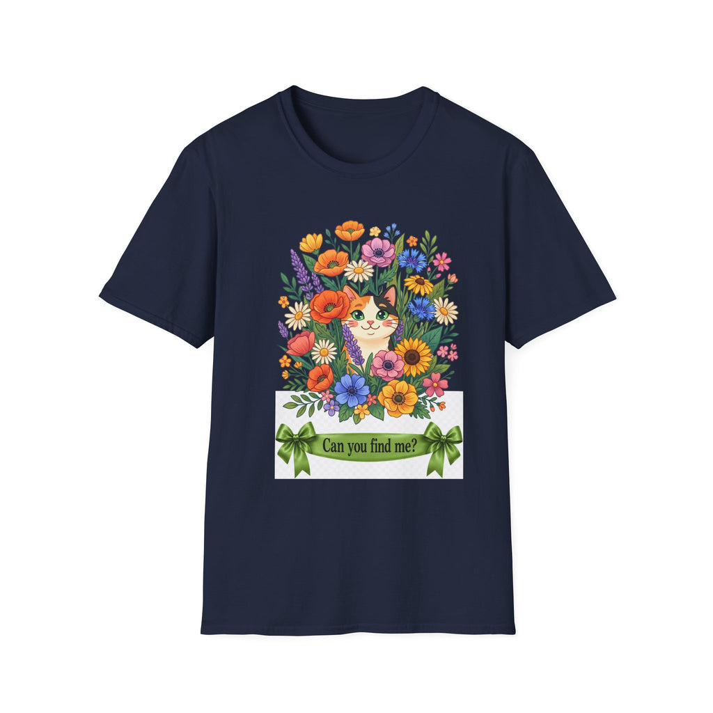 Cat Hiding in Flowers T-shirt