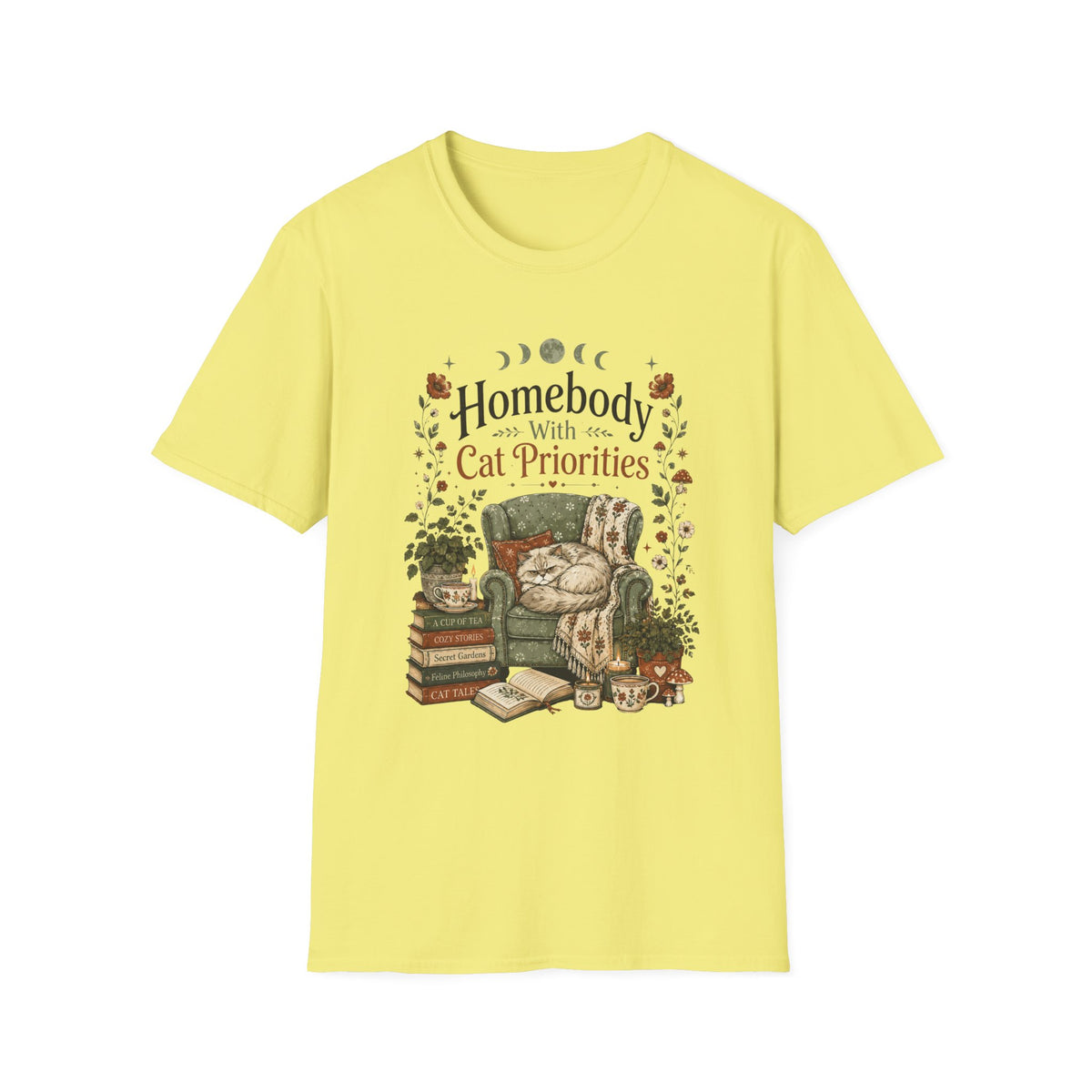 Homebody with Cat Priorities T-shirt