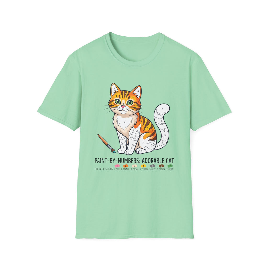 Paint by Numbers Cat T-Shirt