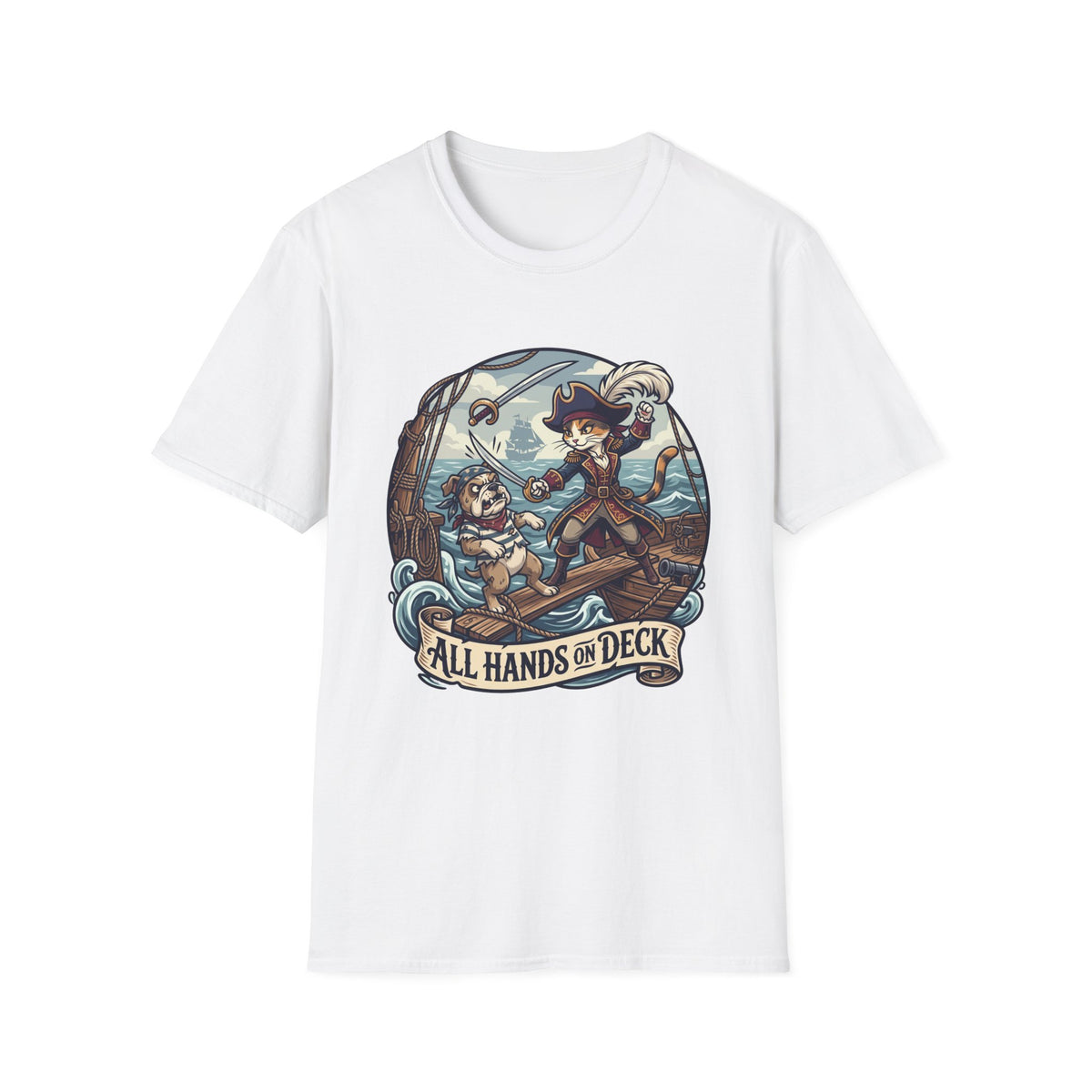 Pirate Cat Walk the Plank T-Shirt