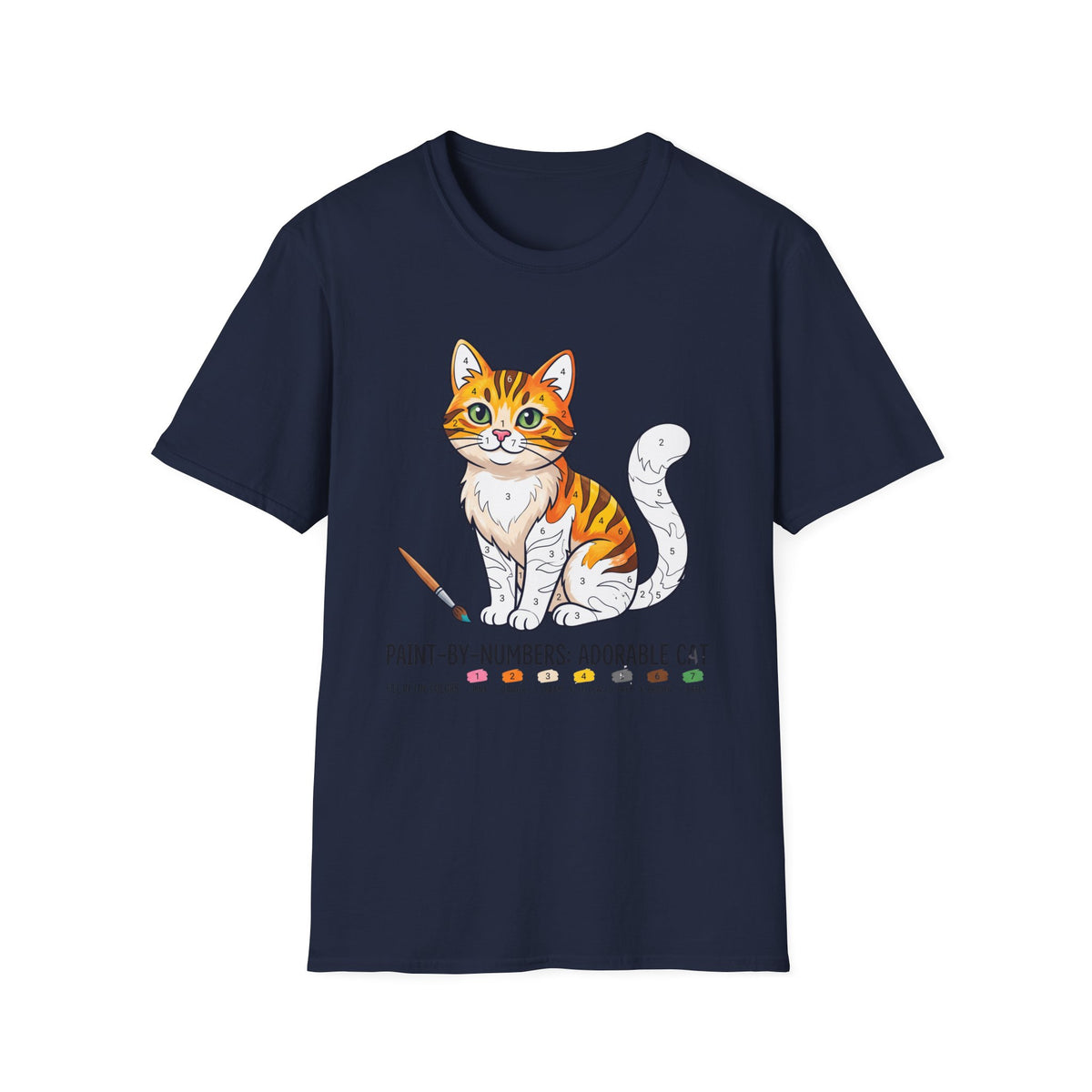 Paint by Numbers Cat T-Shirt