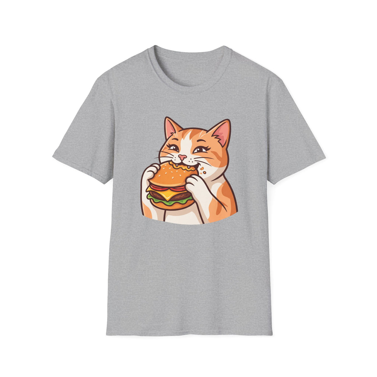 Cat eating Cheeseburger T-Shirt