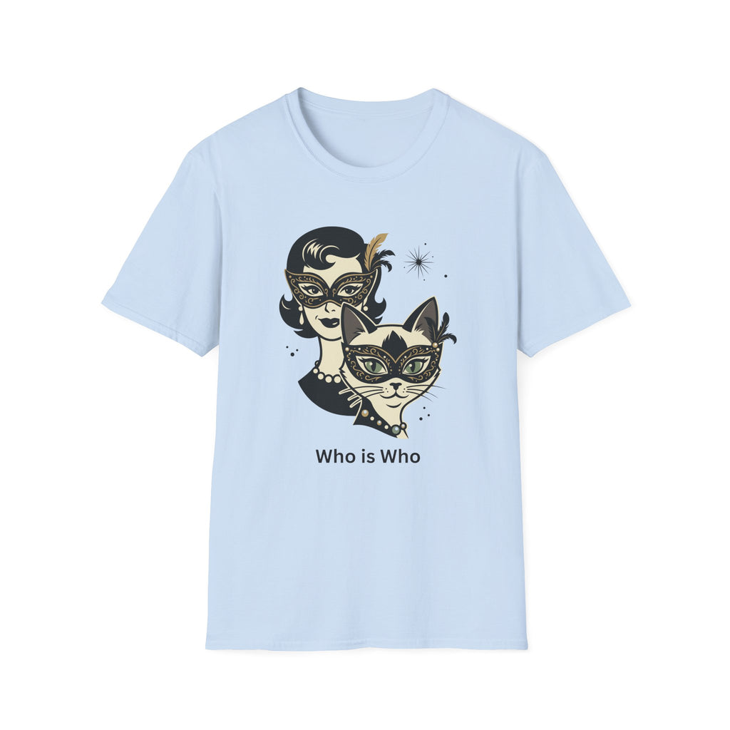 Who is Who Masquerade Mask T-Shirt