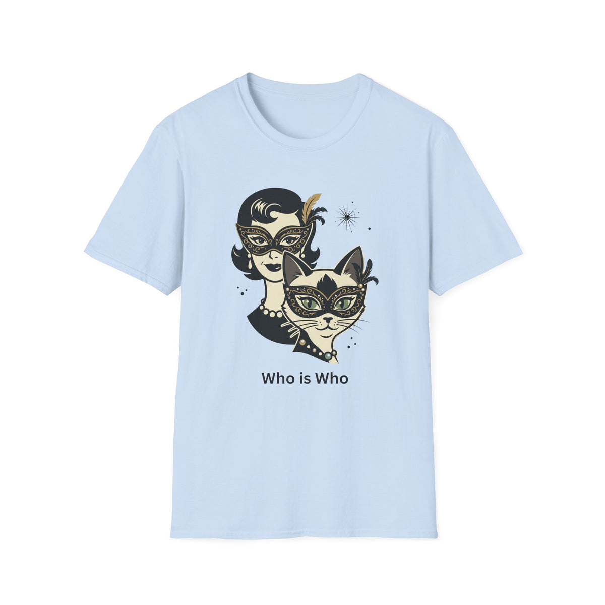 Who is Who Masquerade Mask T-Shirt