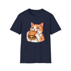 Cat eating Cheeseburger T-Shirt