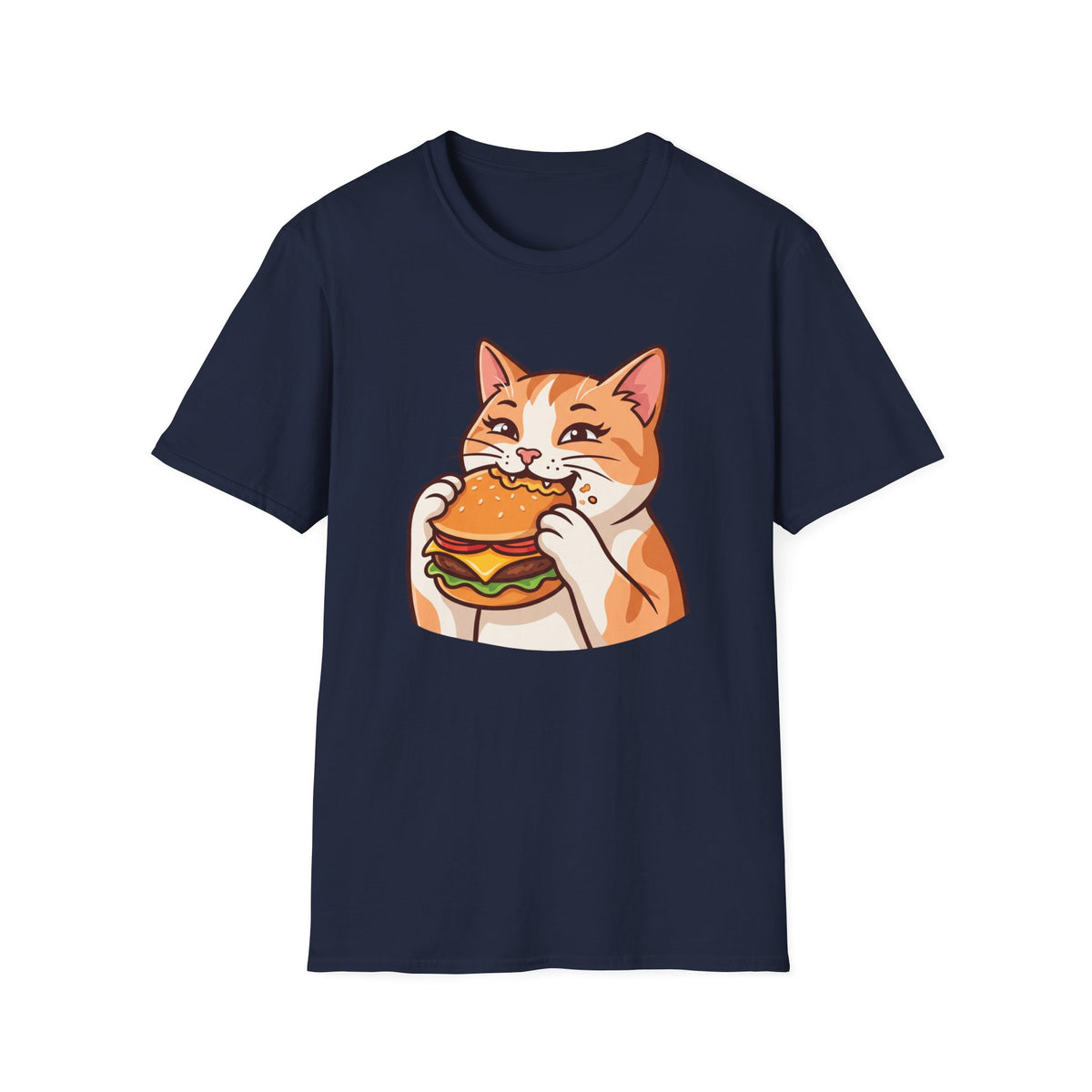 Cat eating Cheeseburger T-Shirt