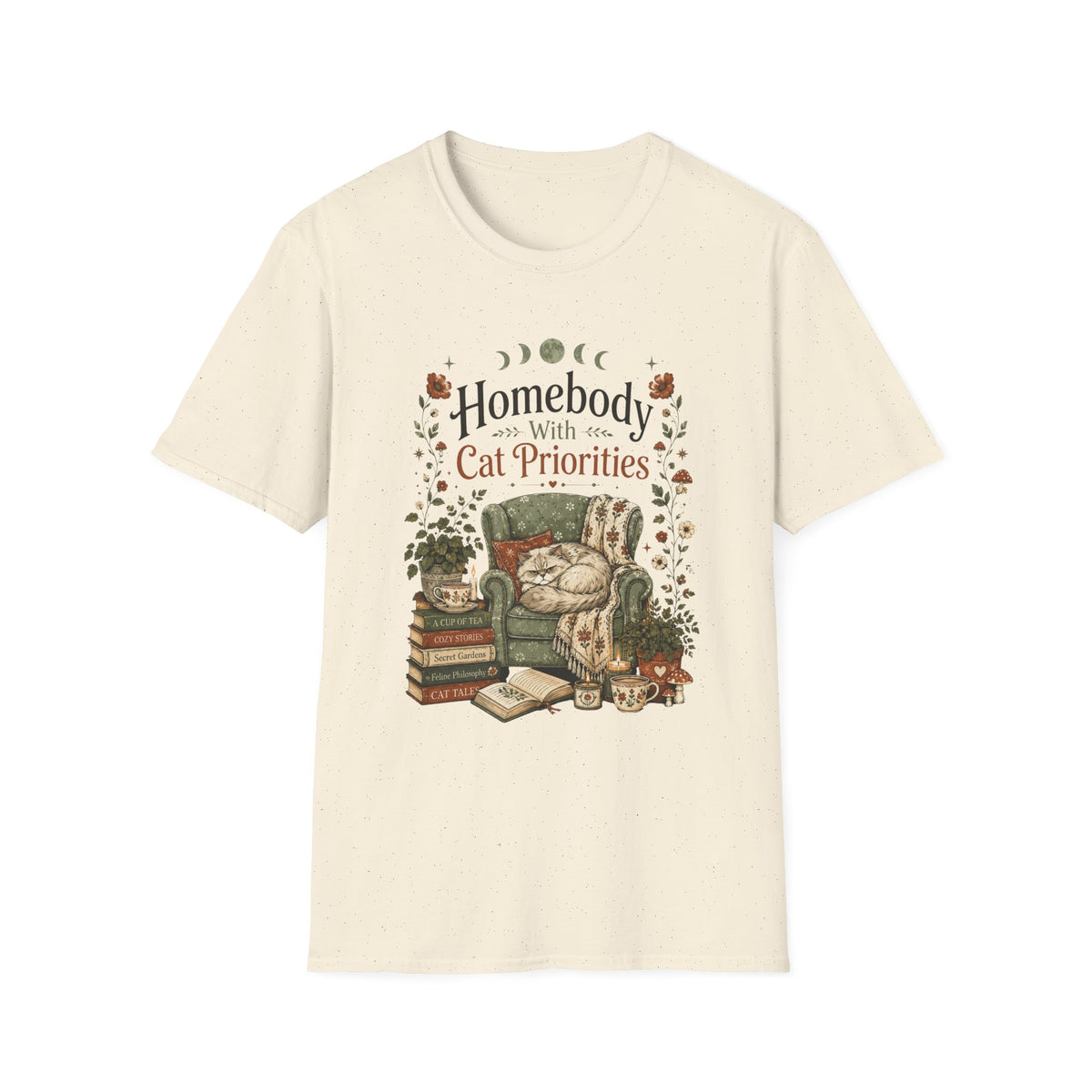 Homebody with Cat Priorities T-shirt