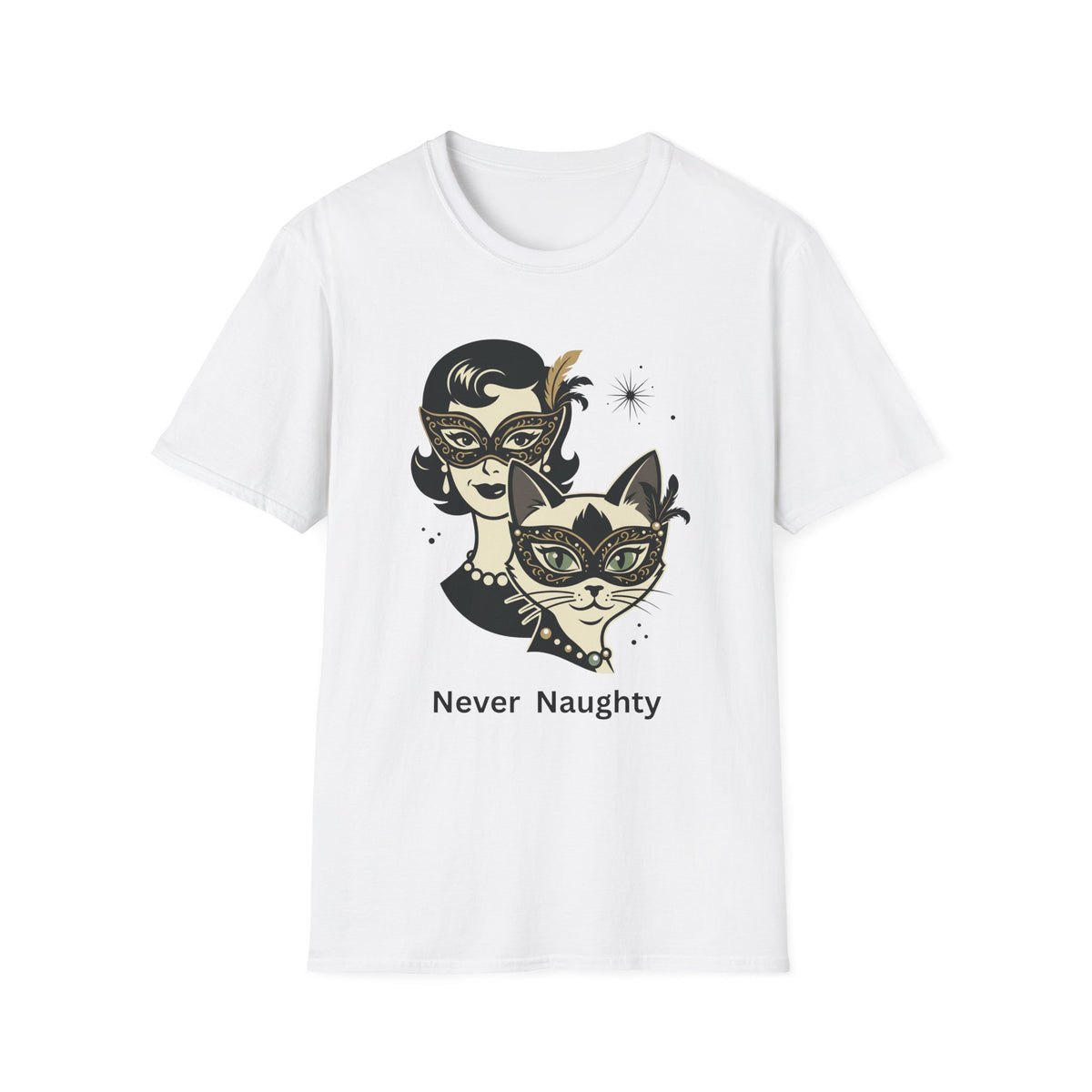 Never Naughty Masquerade Mask T-Shirt