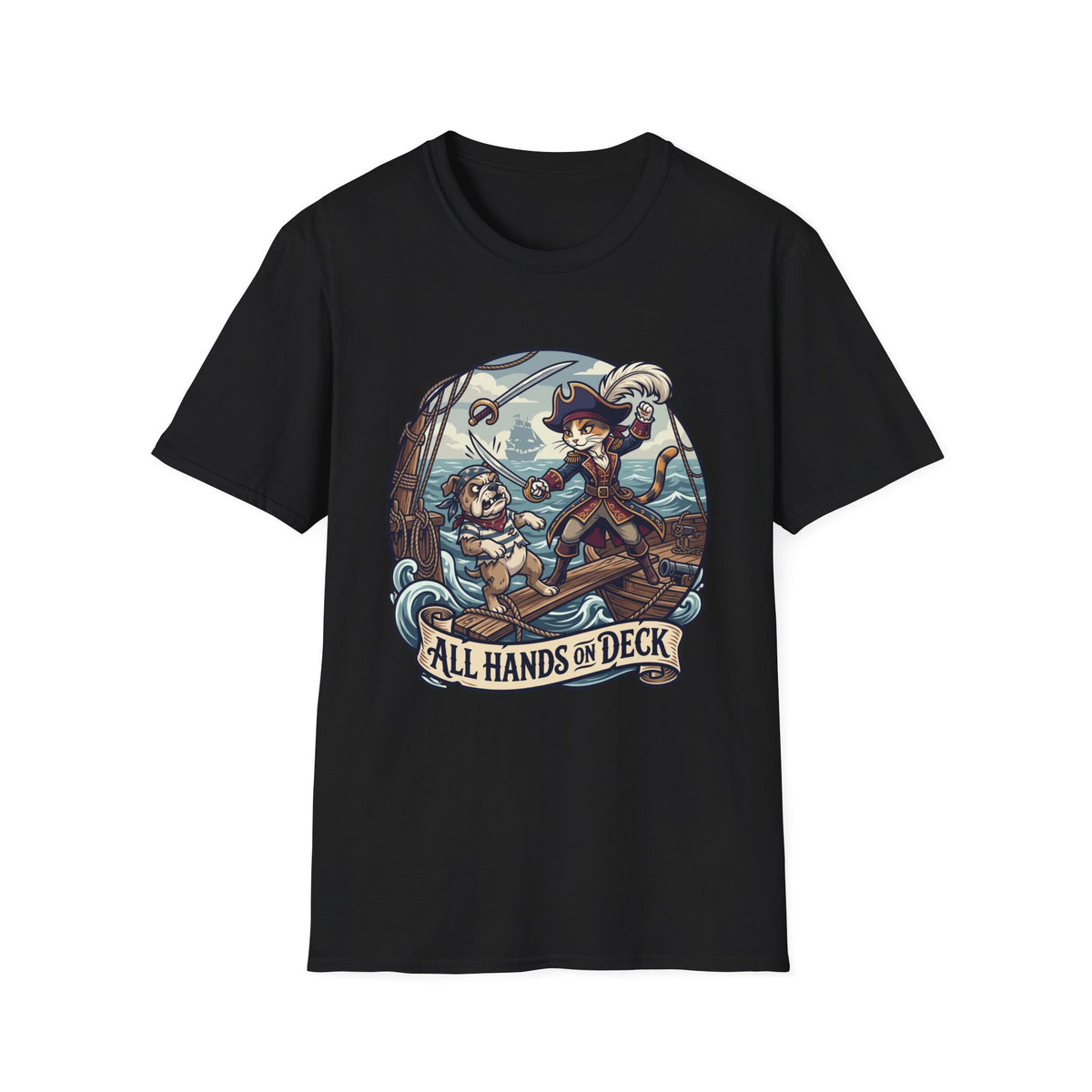 Pirate Cat Walk the Plank T-Shirt