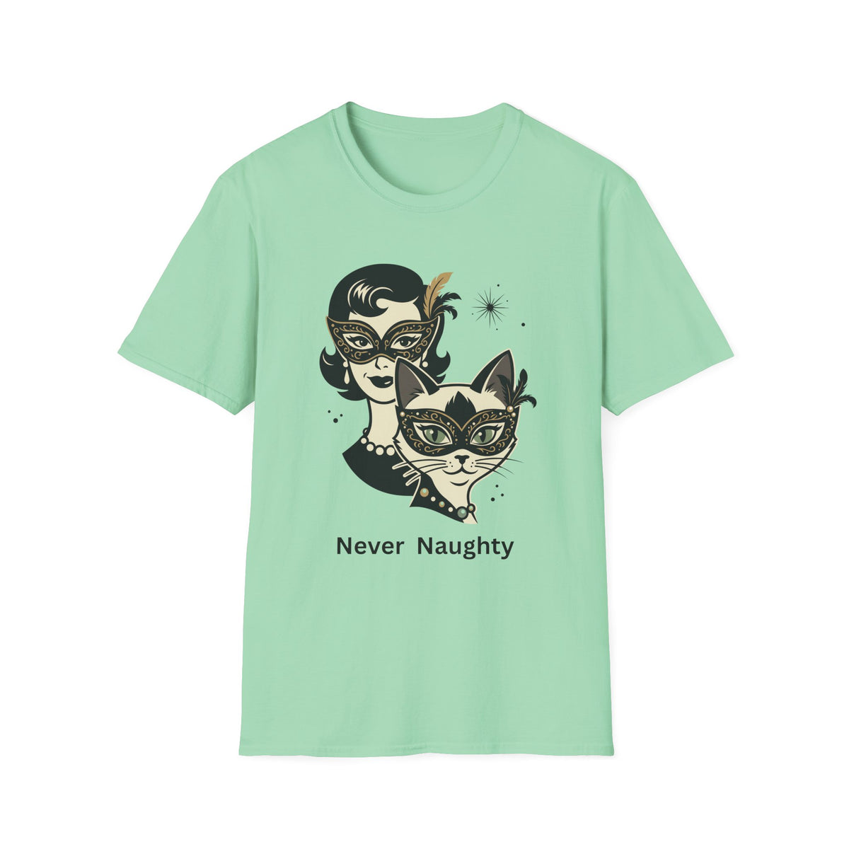 Never Naughty Masquerade Mask T-Shirt