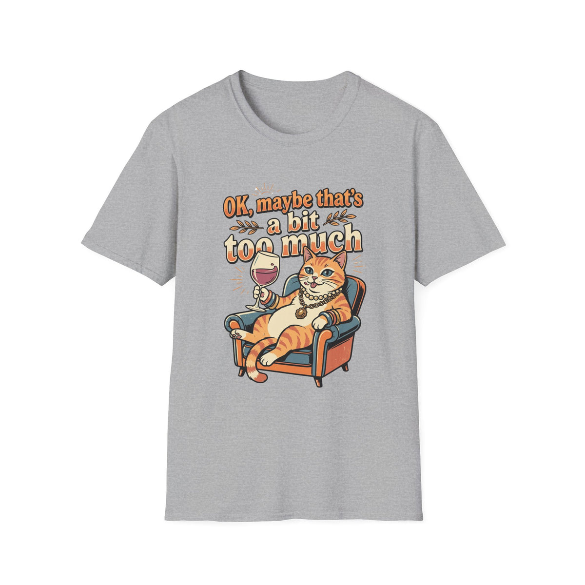 Cat Drinking Wine T-shirt