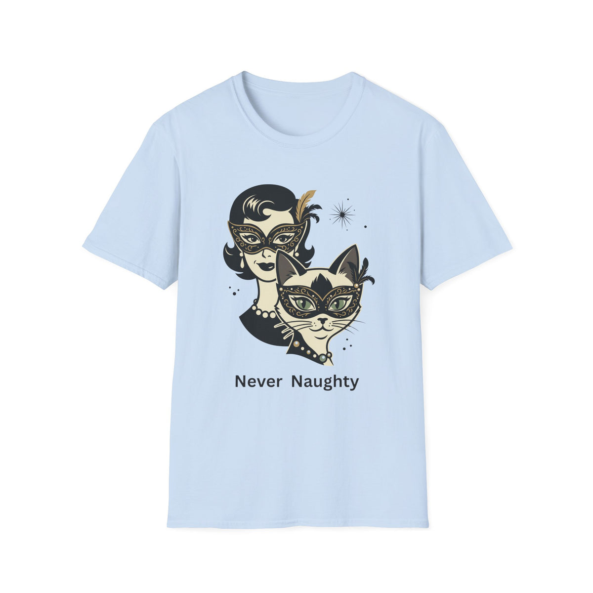 Never Naughty Masquerade Mask T-Shirt