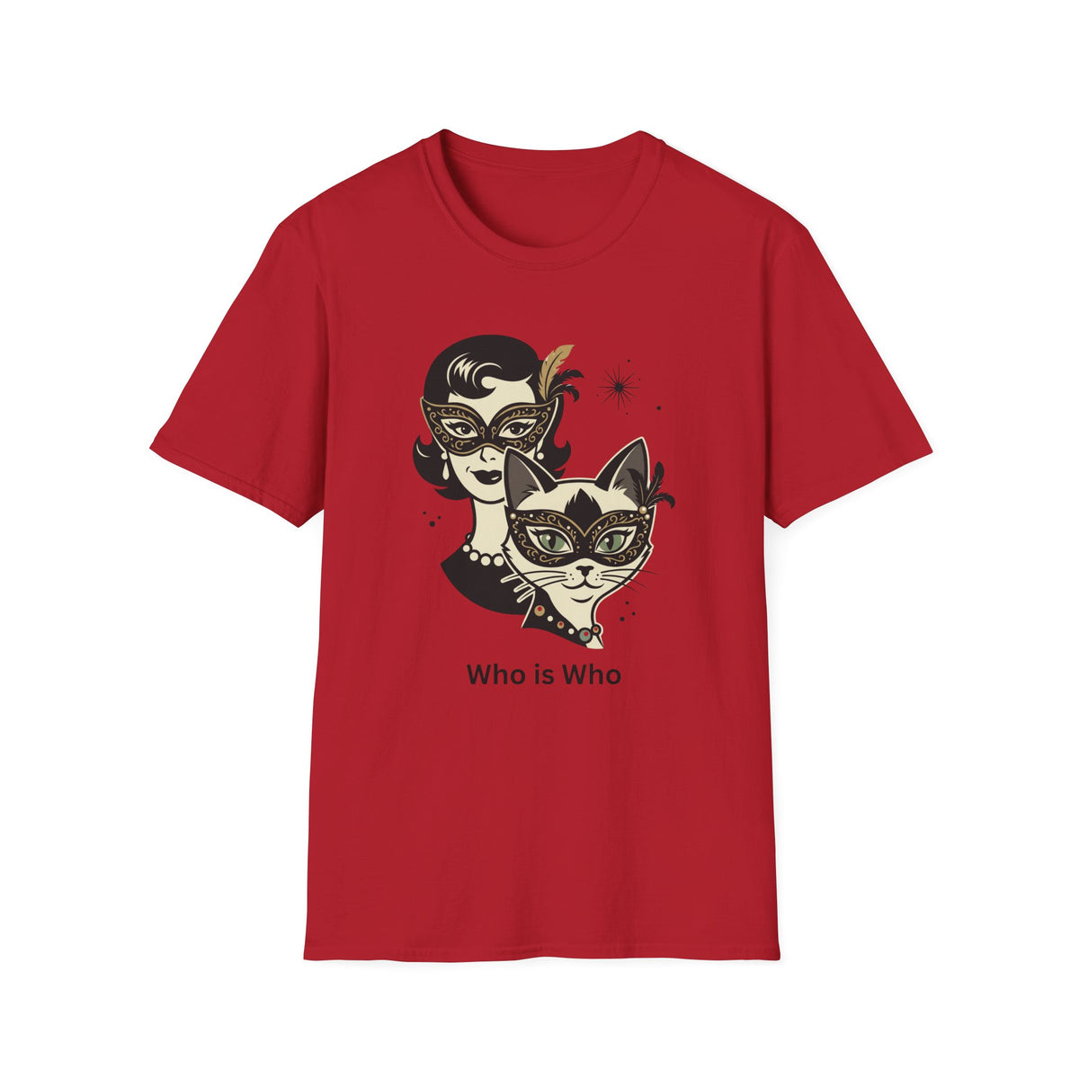 Who is Who Masquerade Mask T-Shirt