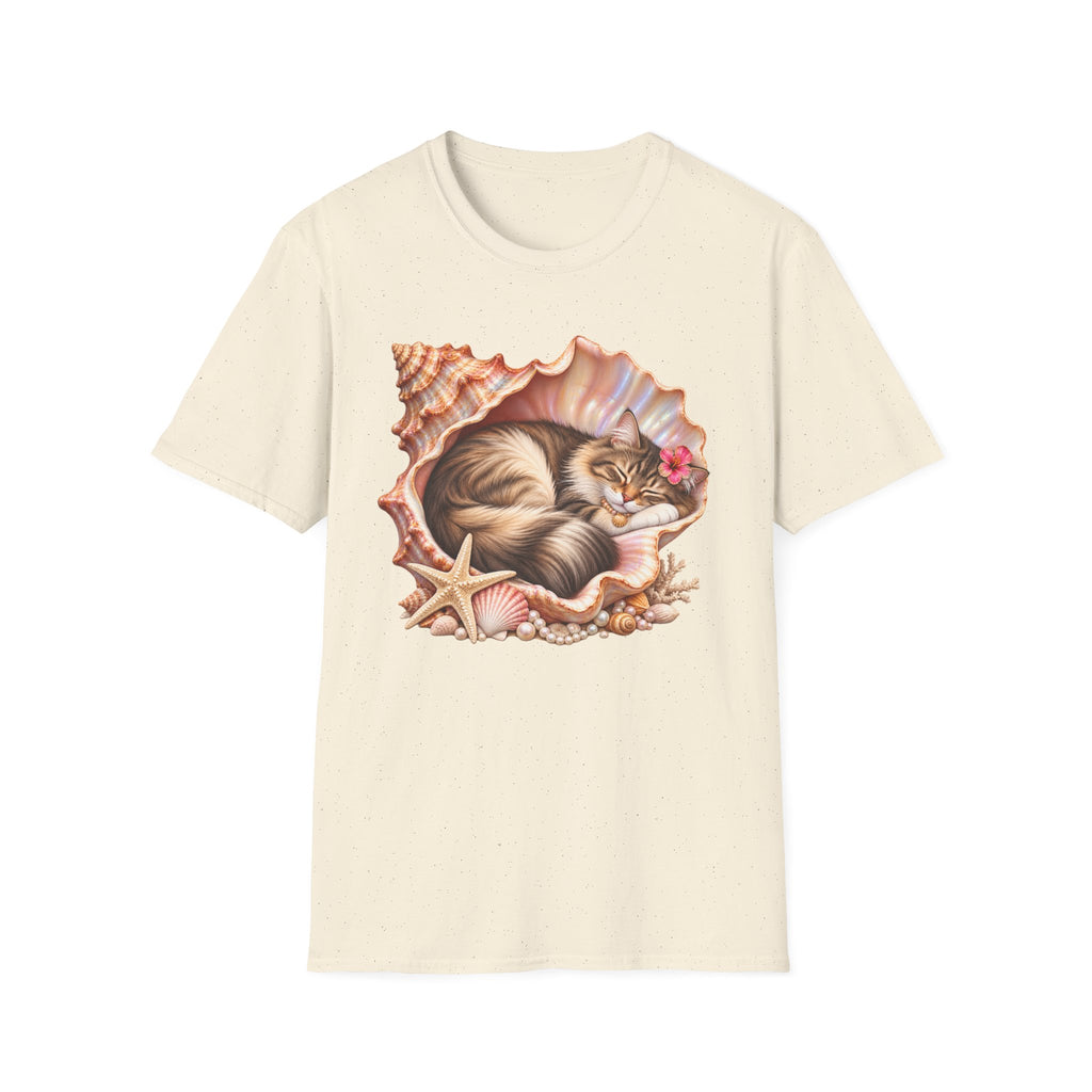 Cat in Seashell T-Shirt