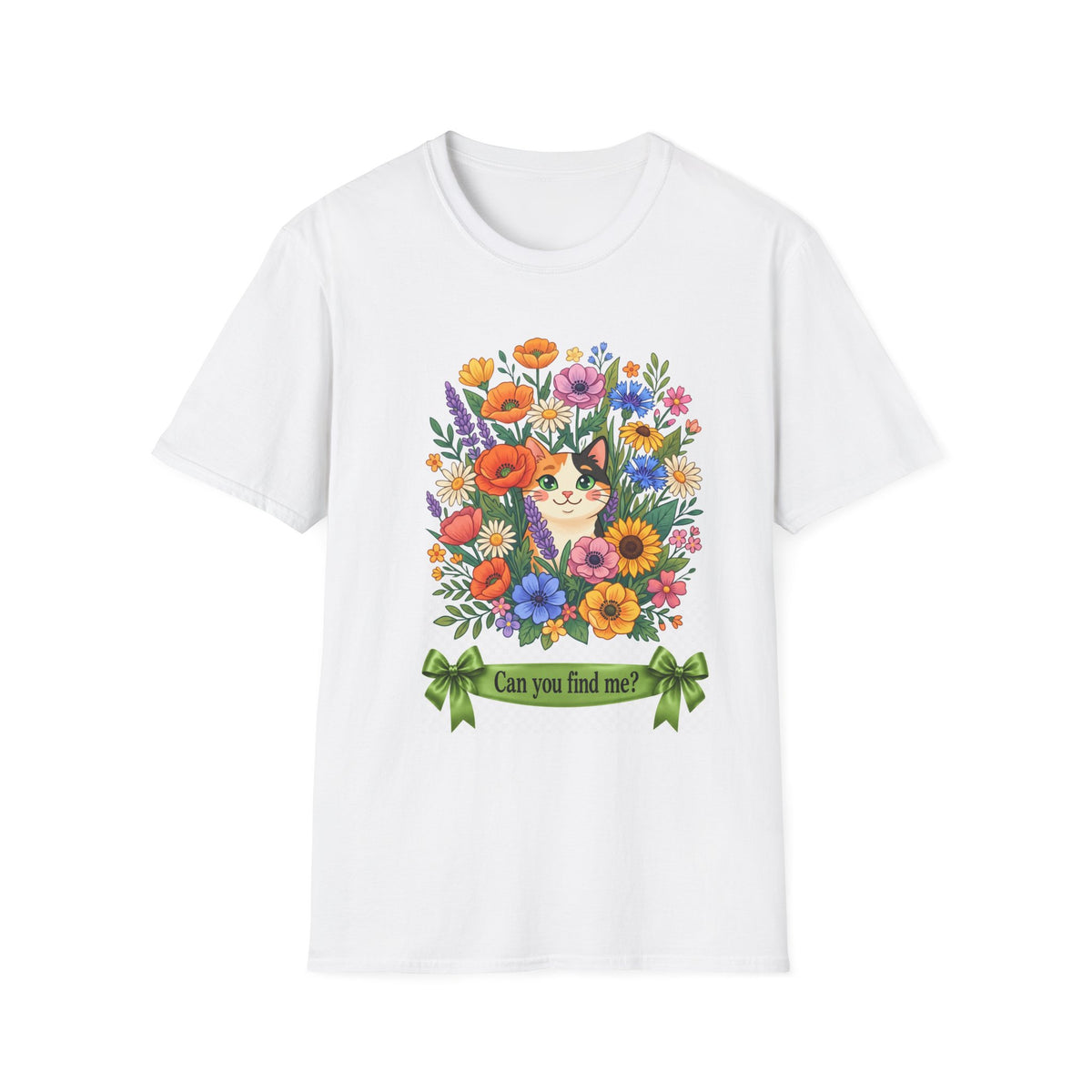 Cat Hiding in Flowers T-shirt