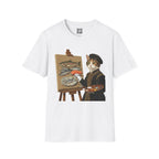 Cat Painting Fish T-Shirt