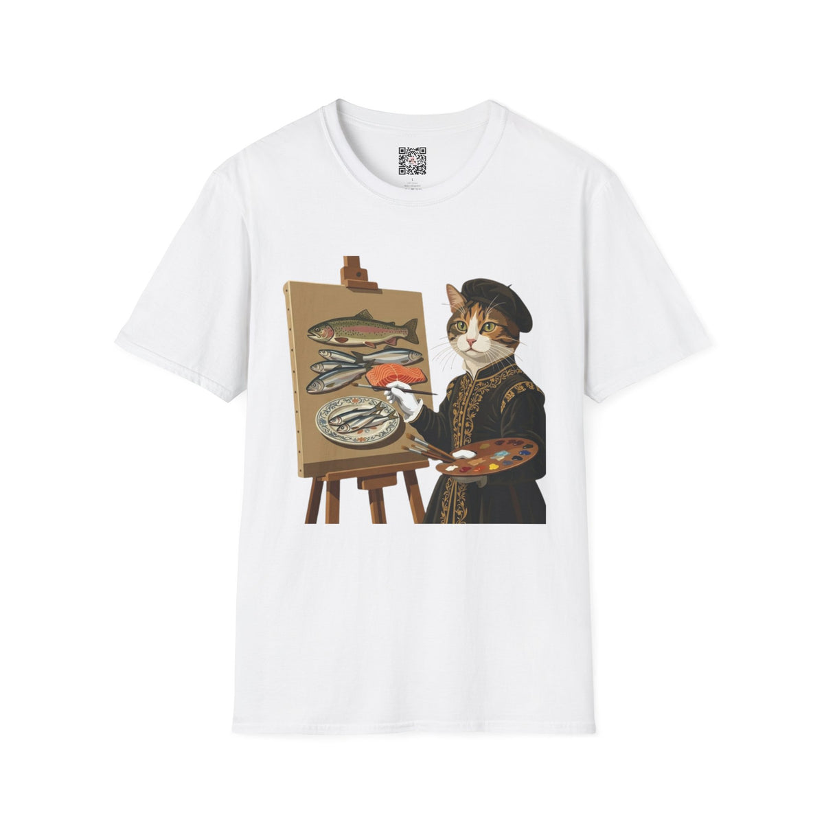 Cat Painting Fish T-Shirt