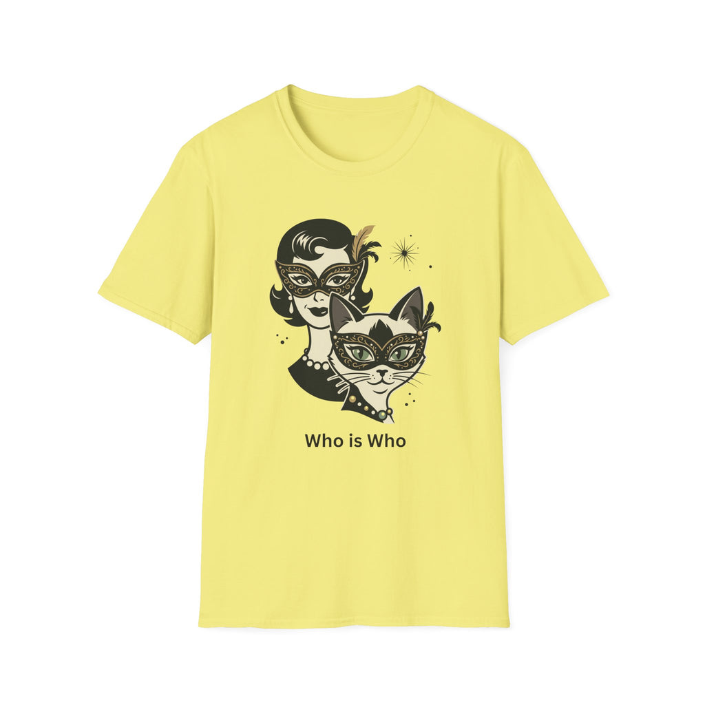 Who is Who Masquerade Mask T-Shirt