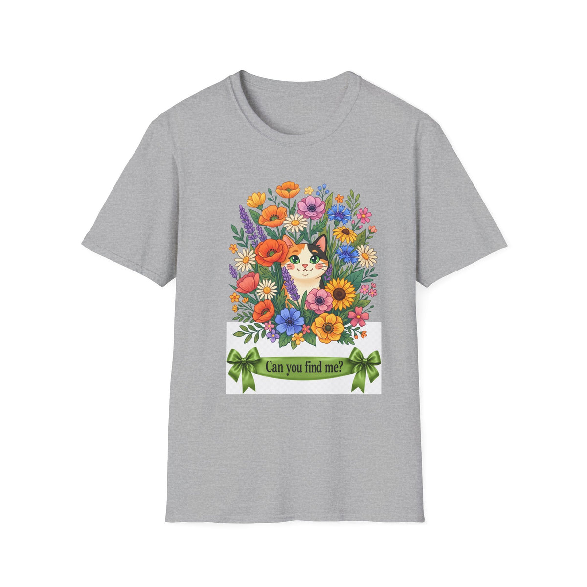 Cat Hiding in Flowers T-shirt