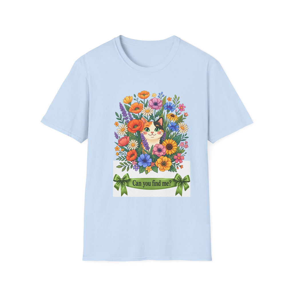 Cat Hiding in Flowers T-shirt