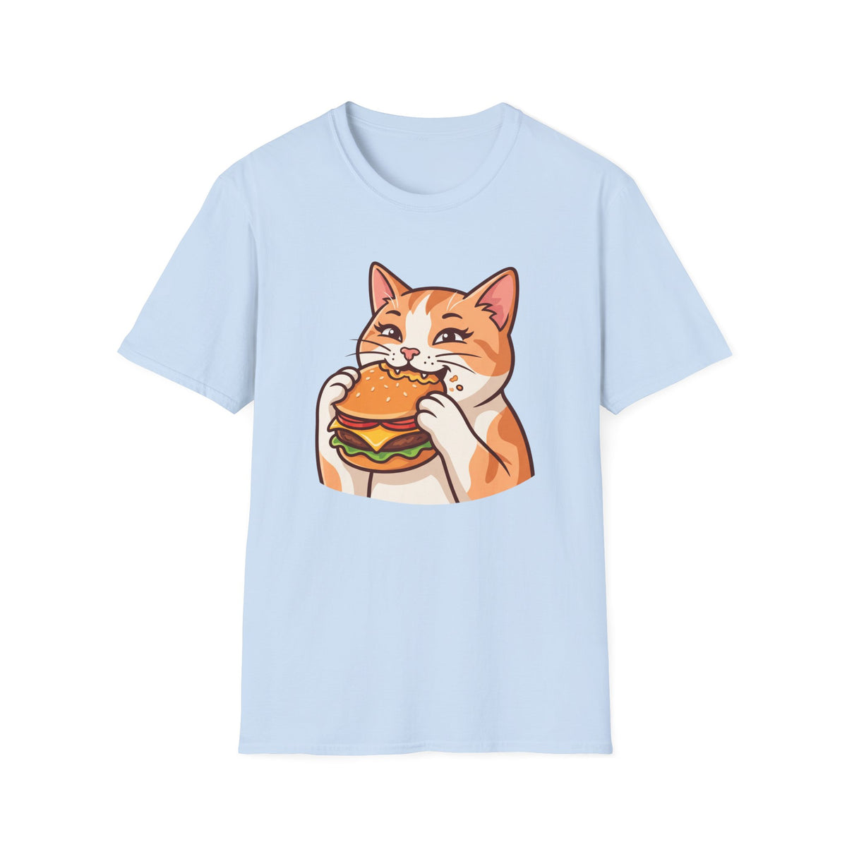 Cat eating Cheeseburger T-Shirt