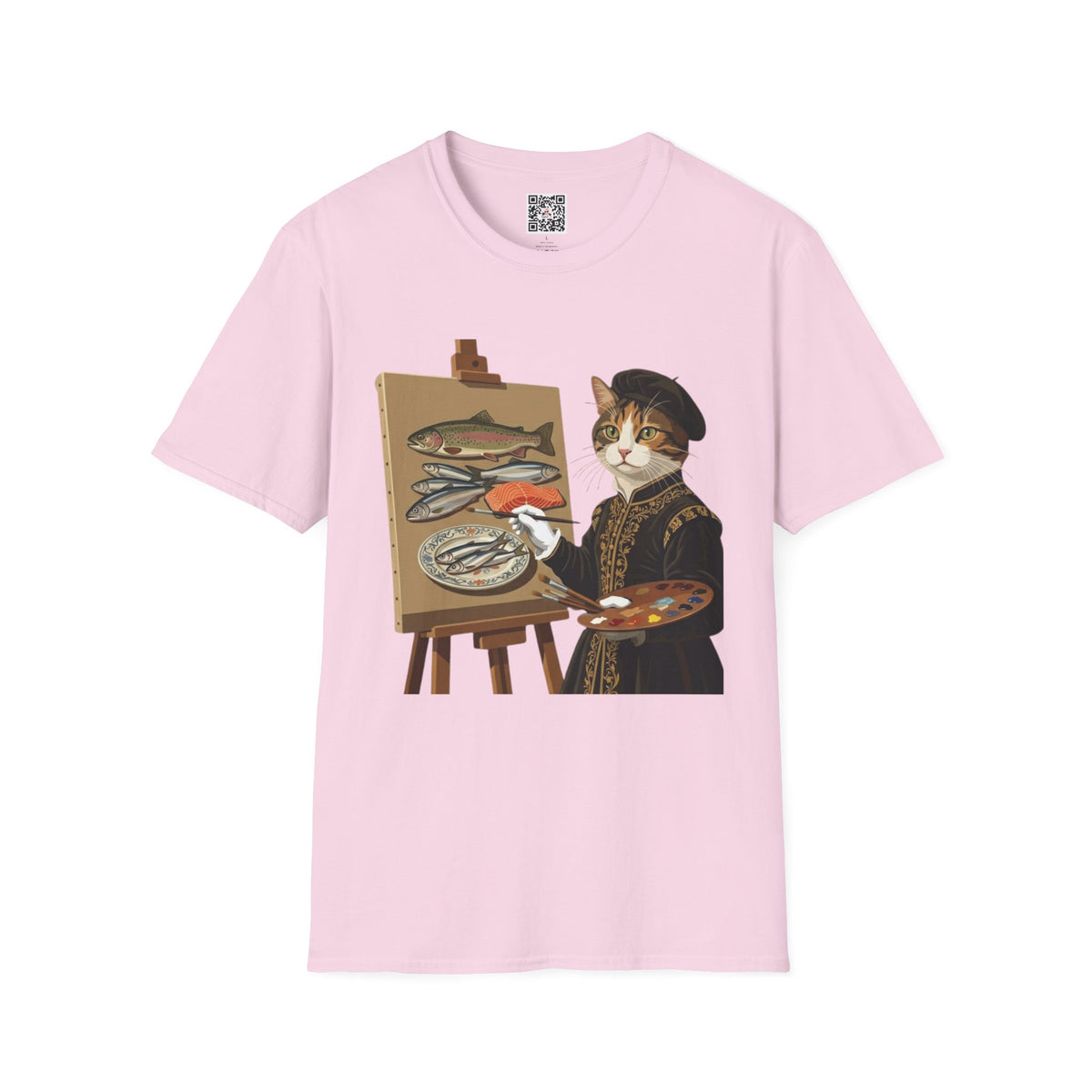 Cat Painting Fish T-Shirt