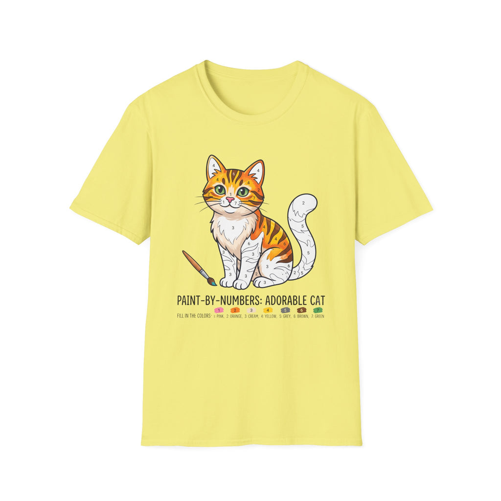 Paint by Numbers Cat T-Shirt