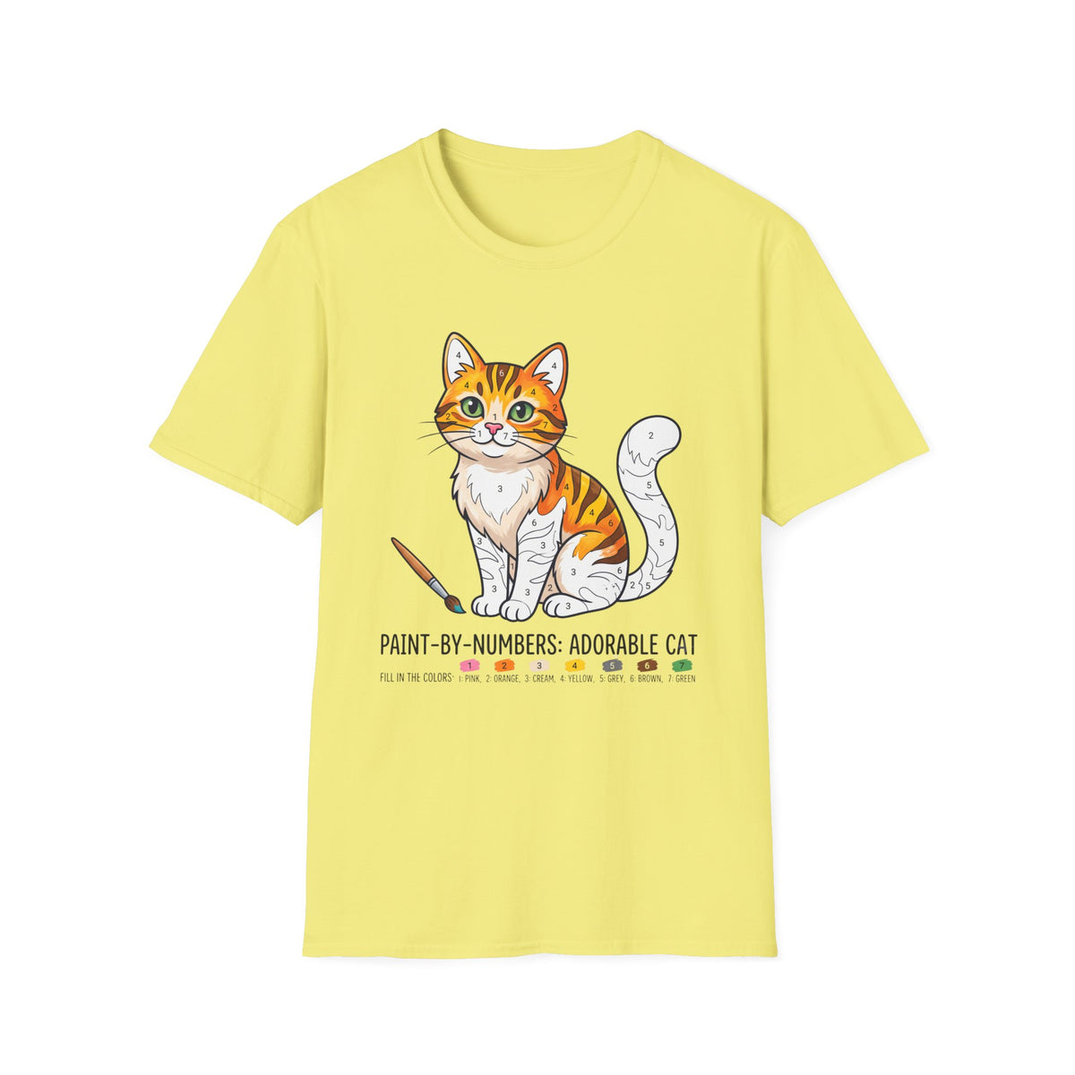 Paint by Numbers Cat T-Shirt