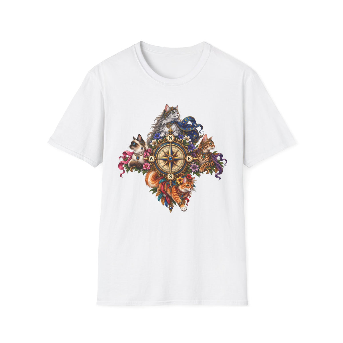 All Points Compass Cat T-Shirt