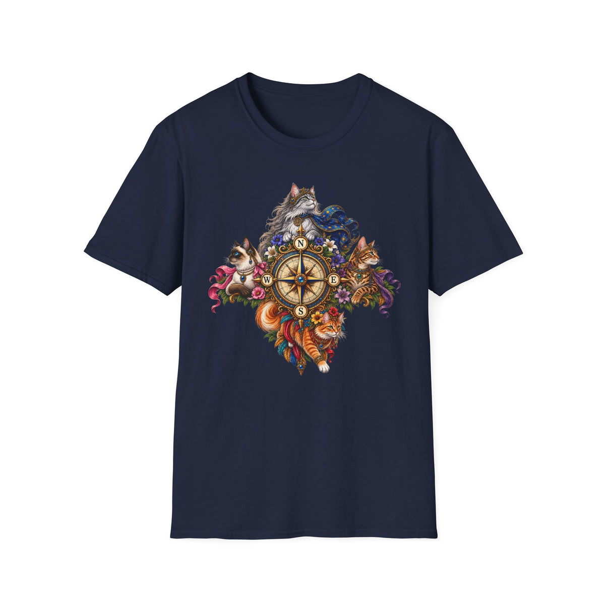All Points Compass Cat T-Shirt