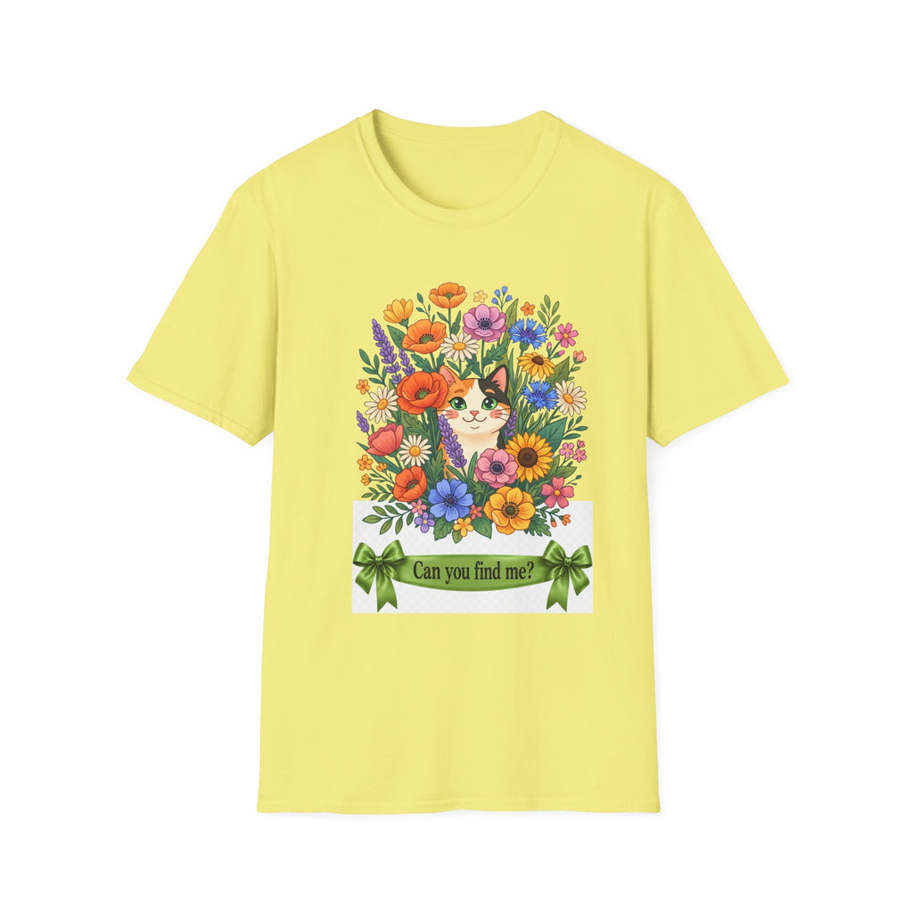 Cat Hiding in Flowers T-shirt
