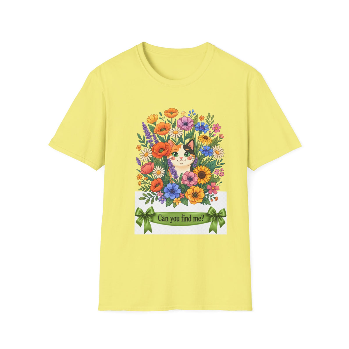 Cat Hiding in Flowers T-shirt