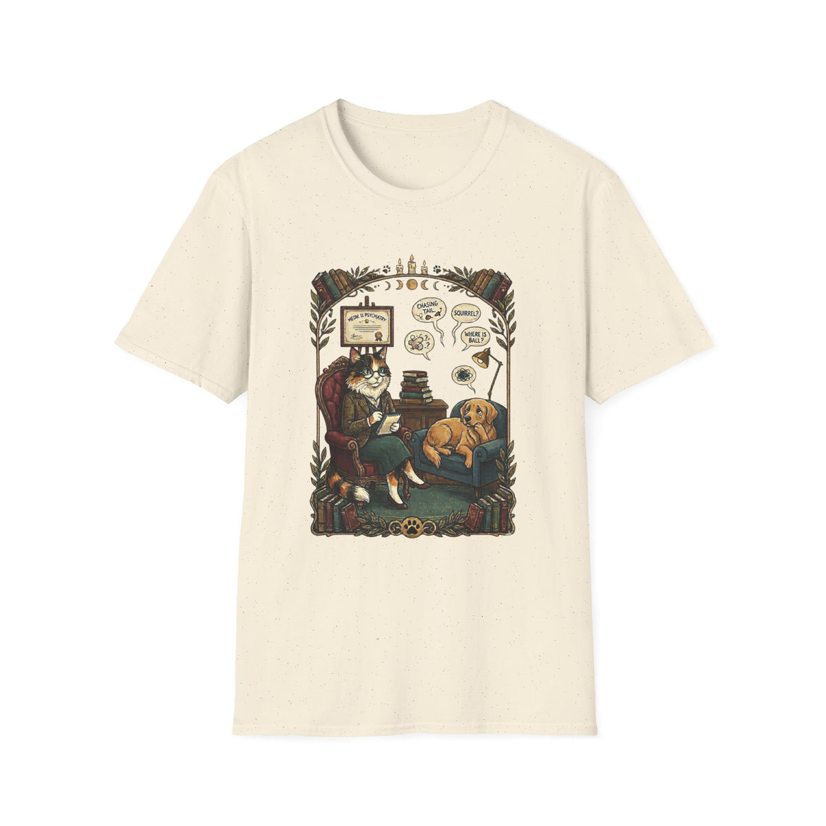 Cat Psychiatrist Dog Patient T-shirt