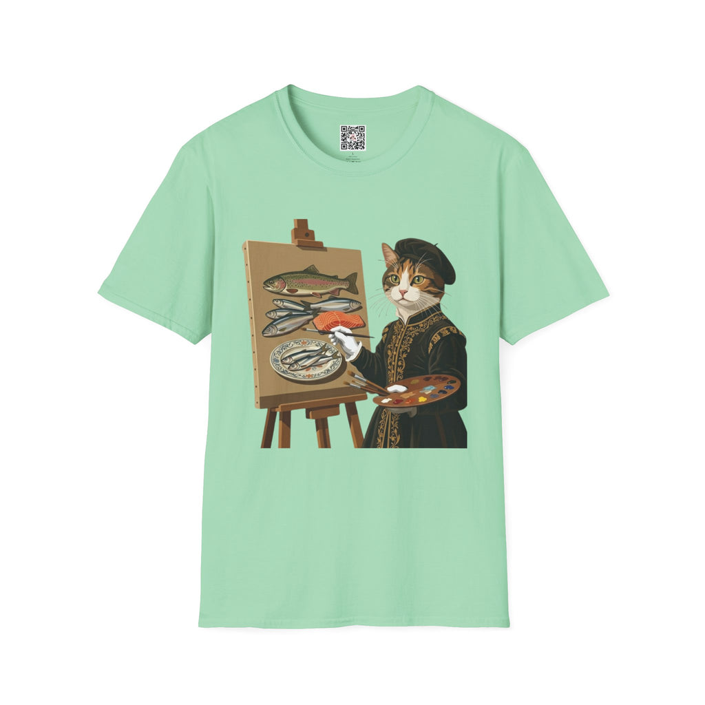 Cat Painting Fish T-Shirt