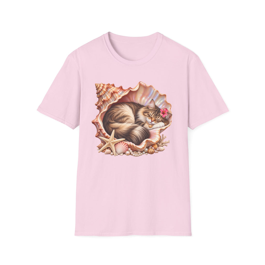 Cat in Seashell T-Shirt