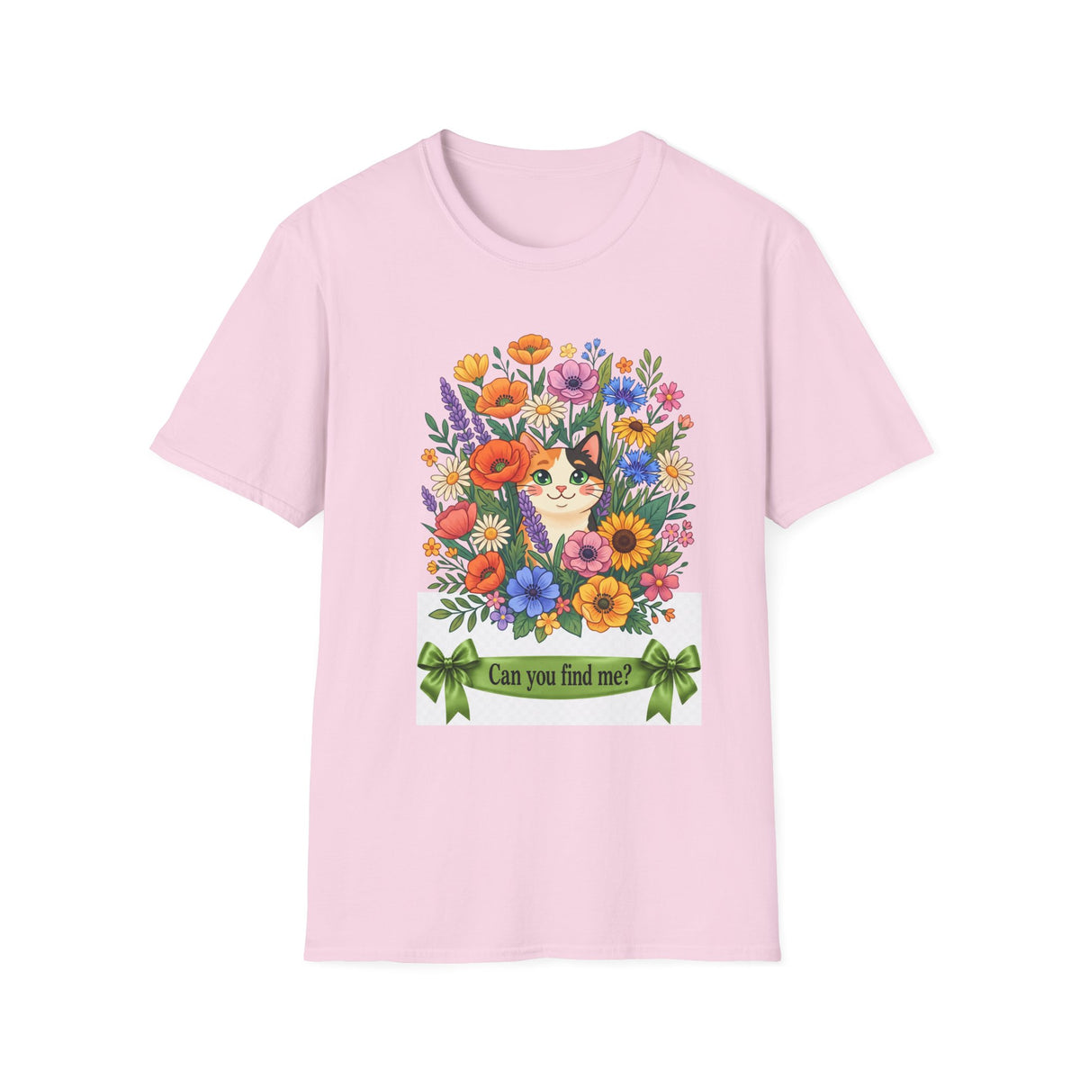 Cat Hiding in Flowers T-shirt