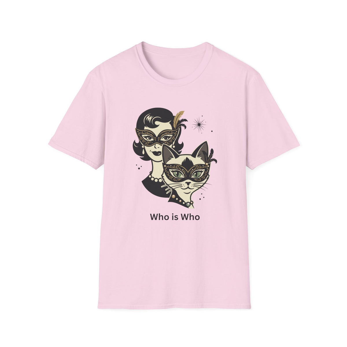 Who is Who Masquerade Mask T-Shirt