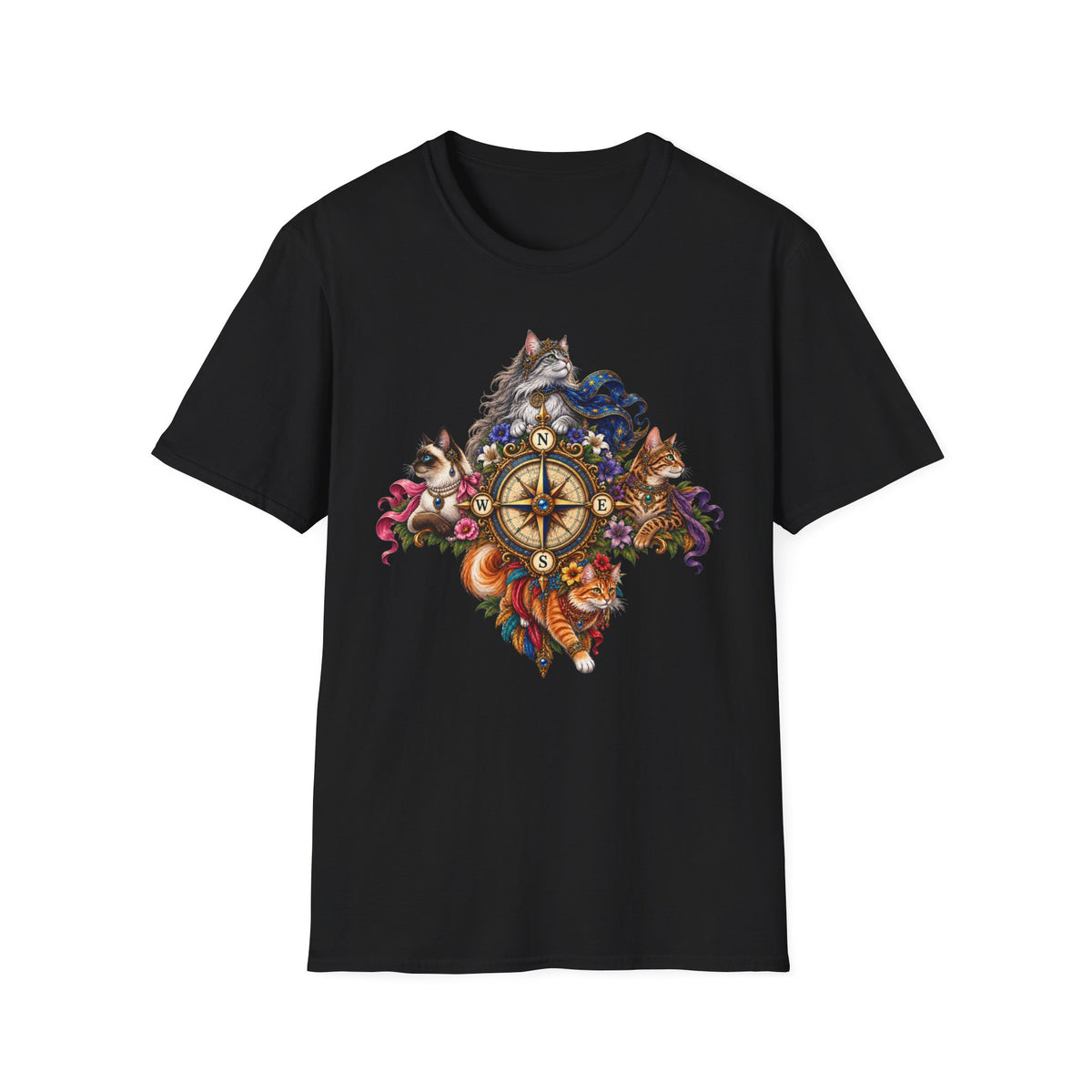 All Points Compass Cat T-Shirt