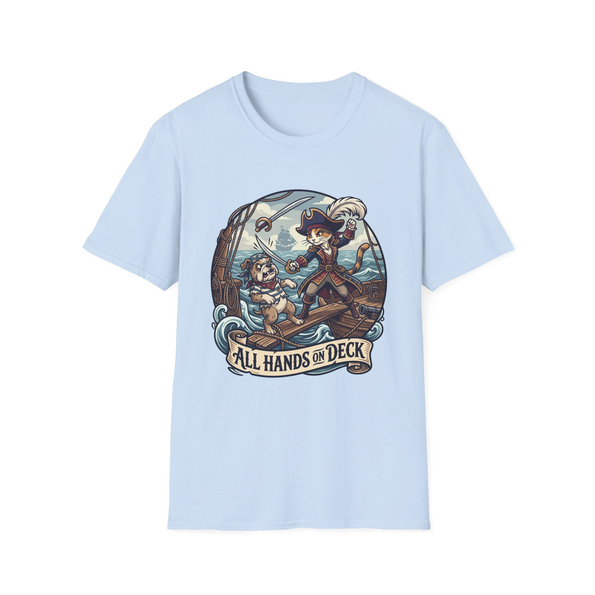 Pirate Cat Walk the Plank T-Shirt