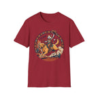 Cat Riding Bucking Dog T-Shirt