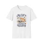 Cat at Home Reading T-shirt