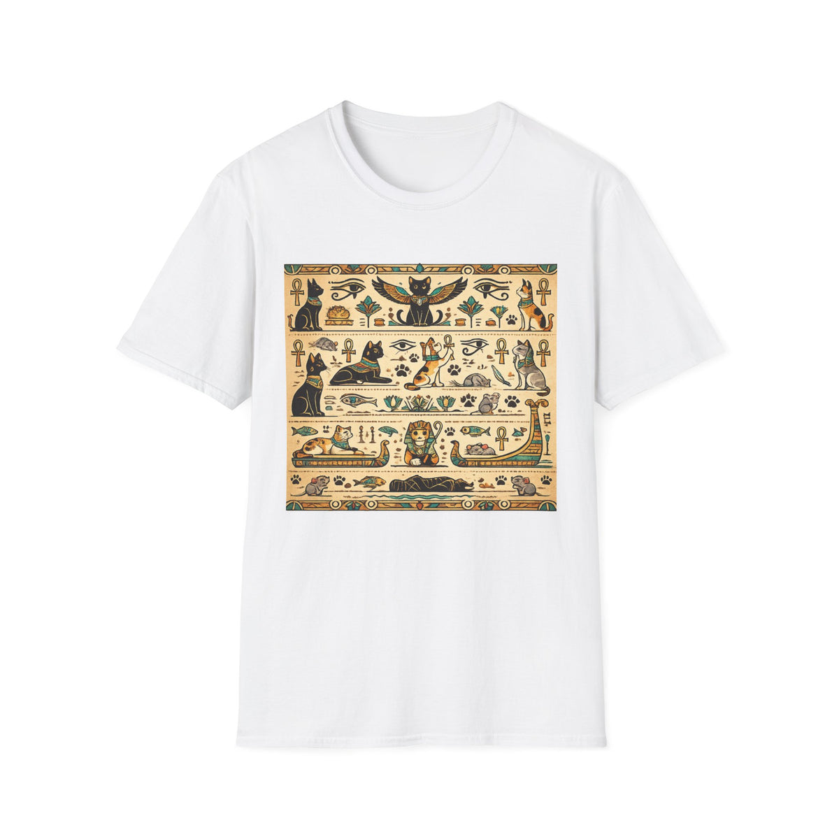 Cat Egyptian Hieroglyphs T-shirt