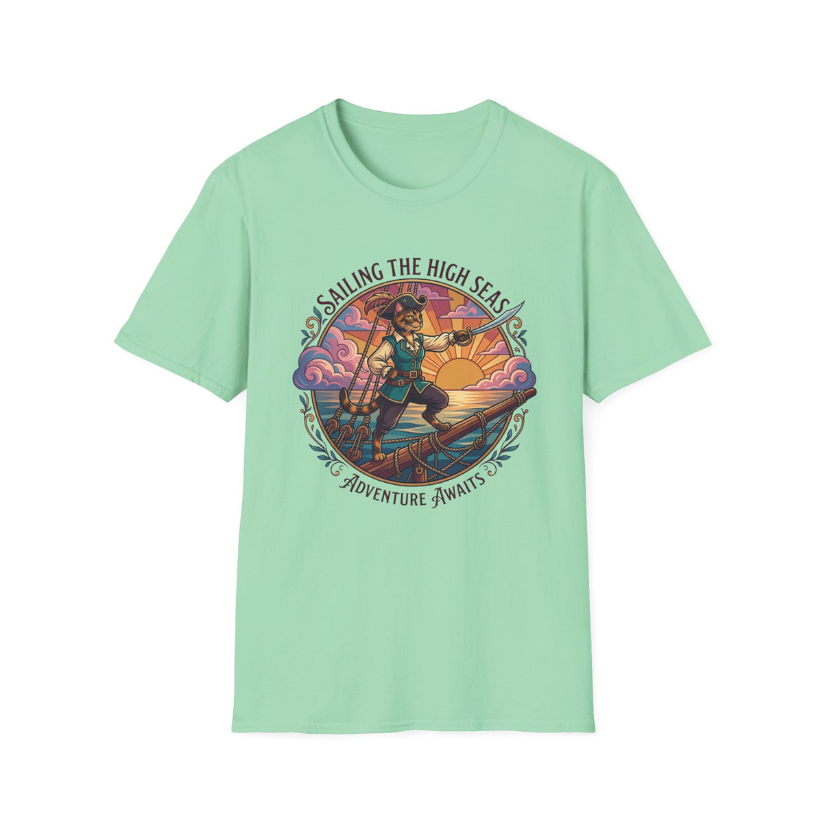 Sailing the High Seas Cat T-Shirt