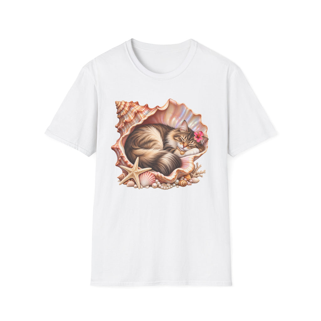 Cat in Seashell T-Shirt