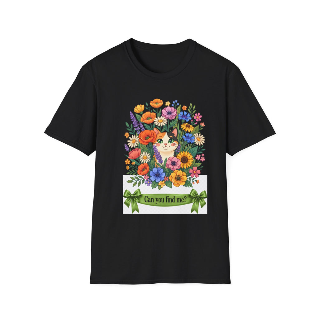 Cat Hiding in Flowers T-shirt