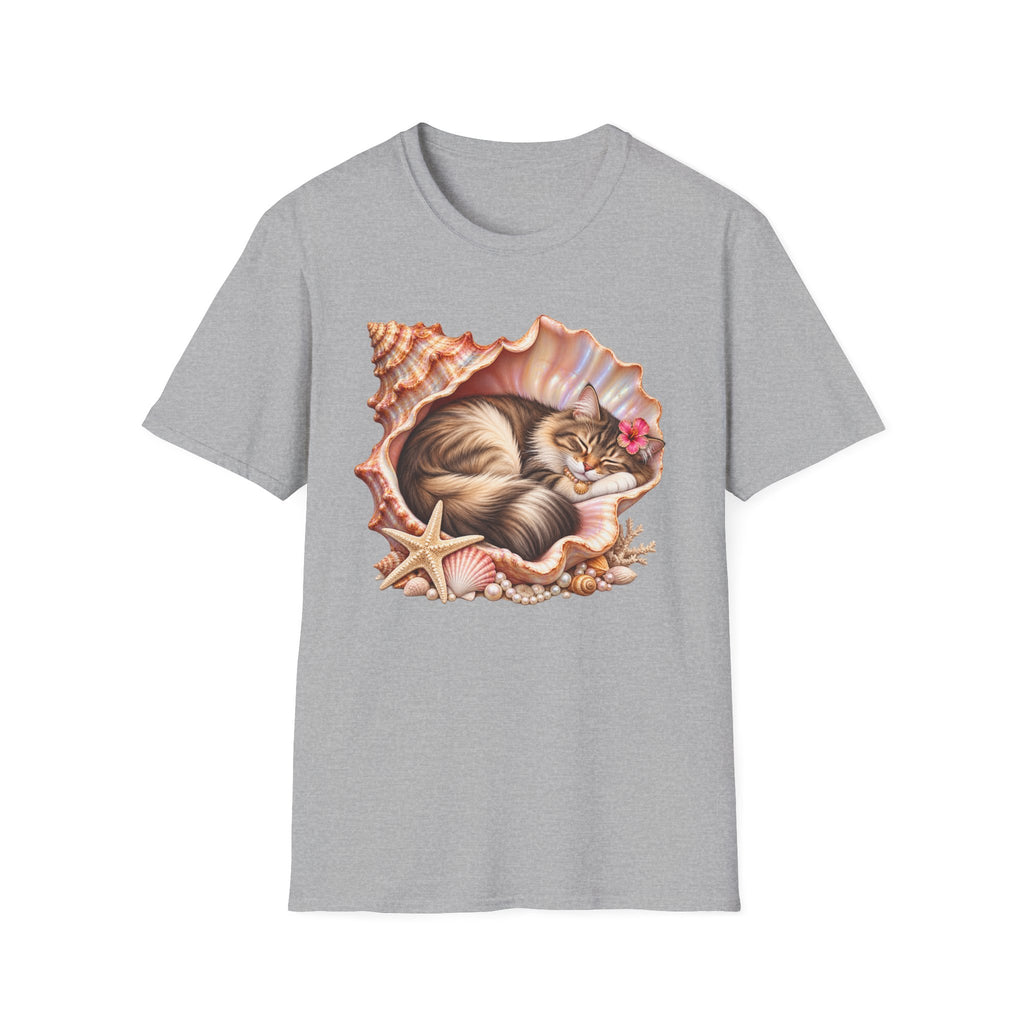 Cat in Seashell T-Shirt