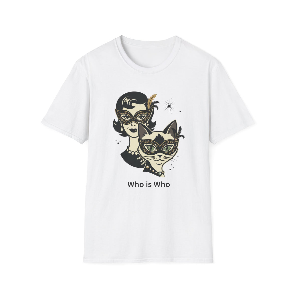 Who is Who Masquerade Mask T-Shirt