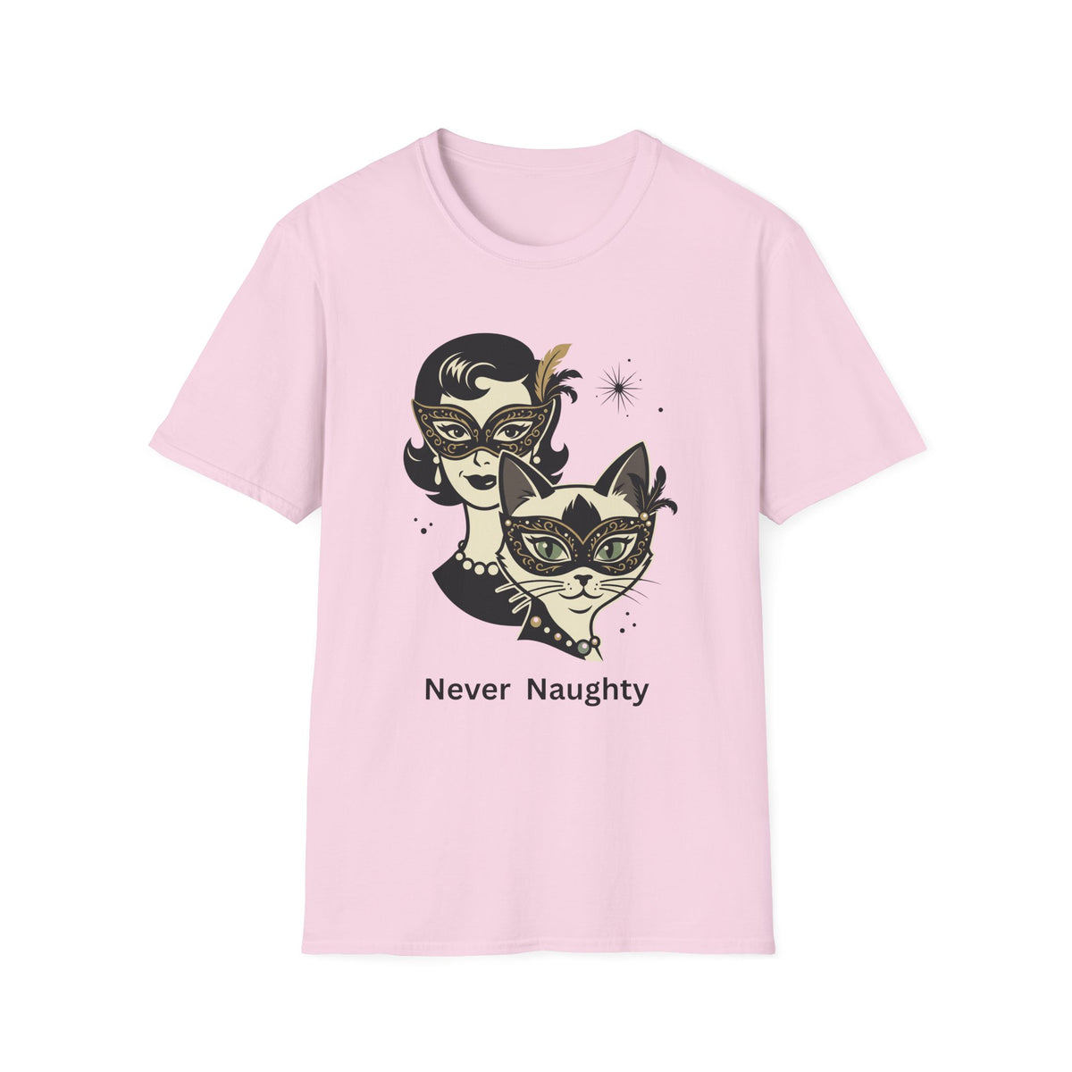 Never Naughty Masquerade Mask T-Shirt