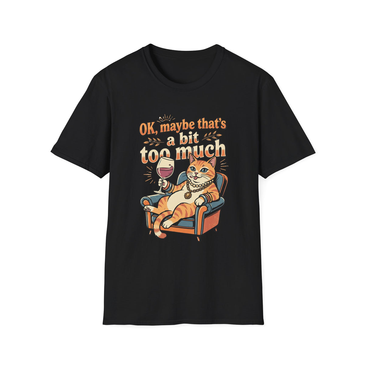 Cat Drinking Wine T-shirt